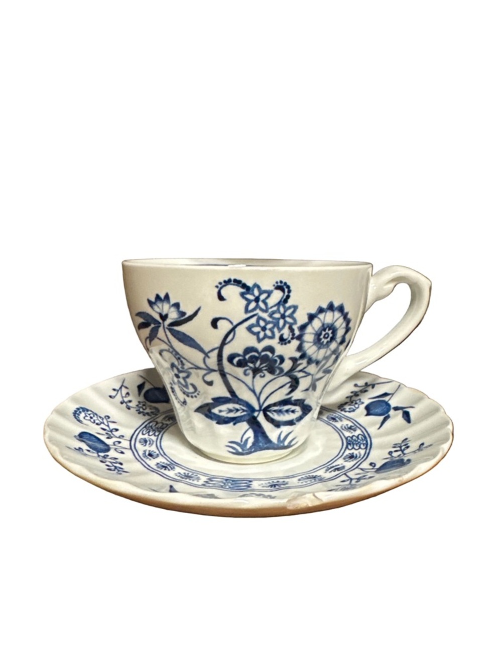 J&G Meakin England blue Nordic Tea Cup and Saucer Set of 6